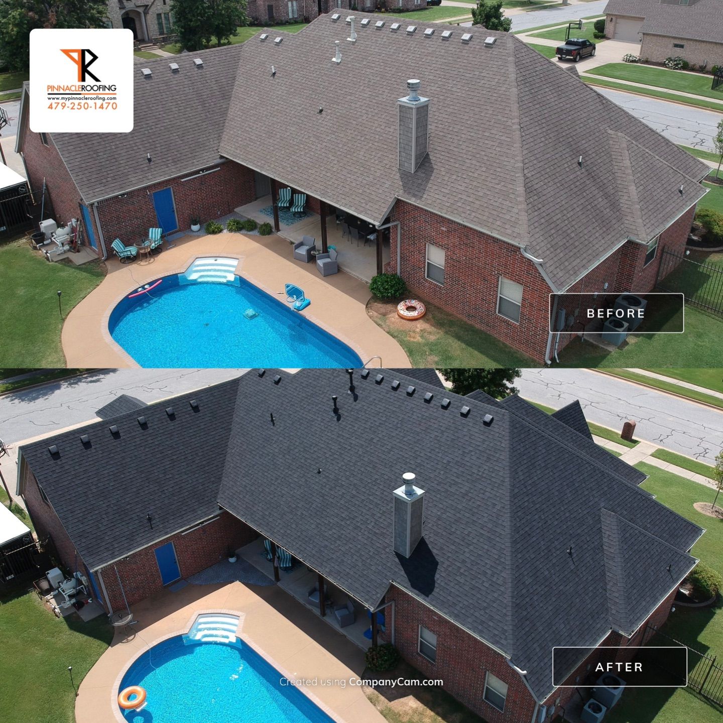 Roofing contractor, Pinnacle Roofing: new roof replacement, asphalt shingles