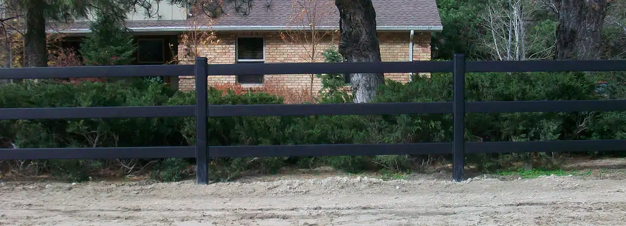 black metal fence