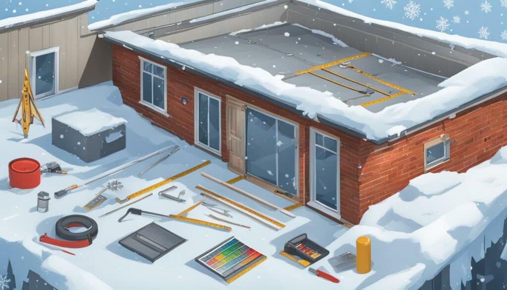 Flat roof snow load calculation