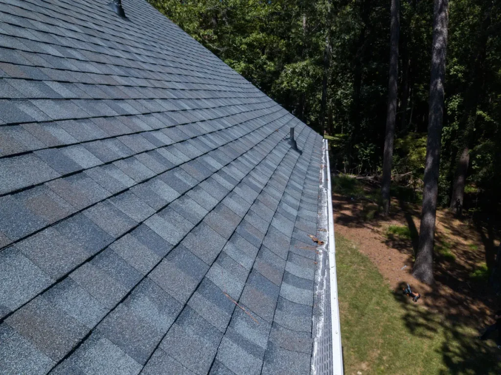 architectural shingles and gutters