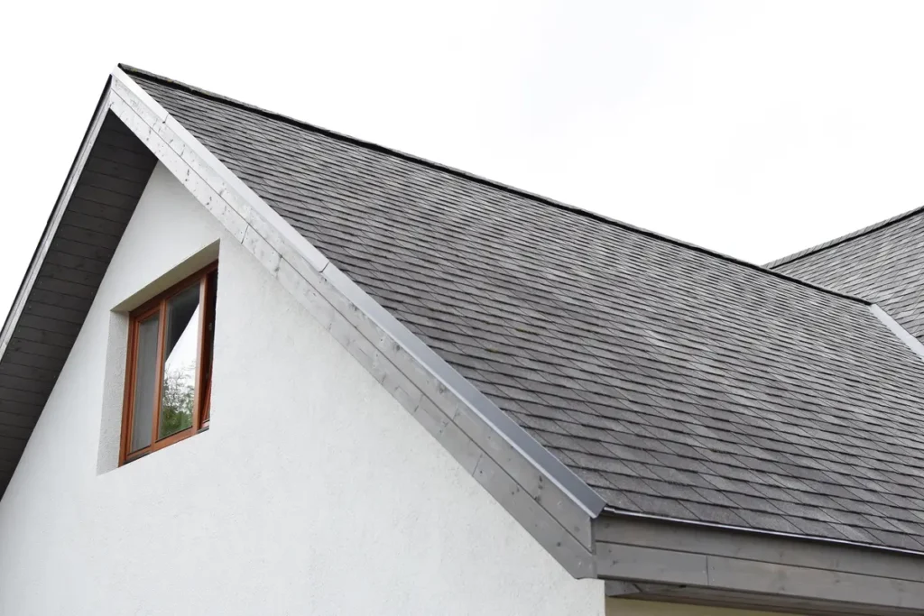 roof eave and tall window